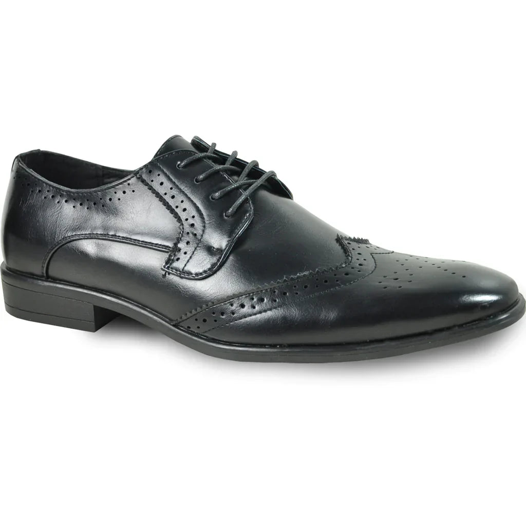 BRAVO Men Dress Shoe KING-2 Wingtip Oxford Shoe LuxuryLifeWay Online Store