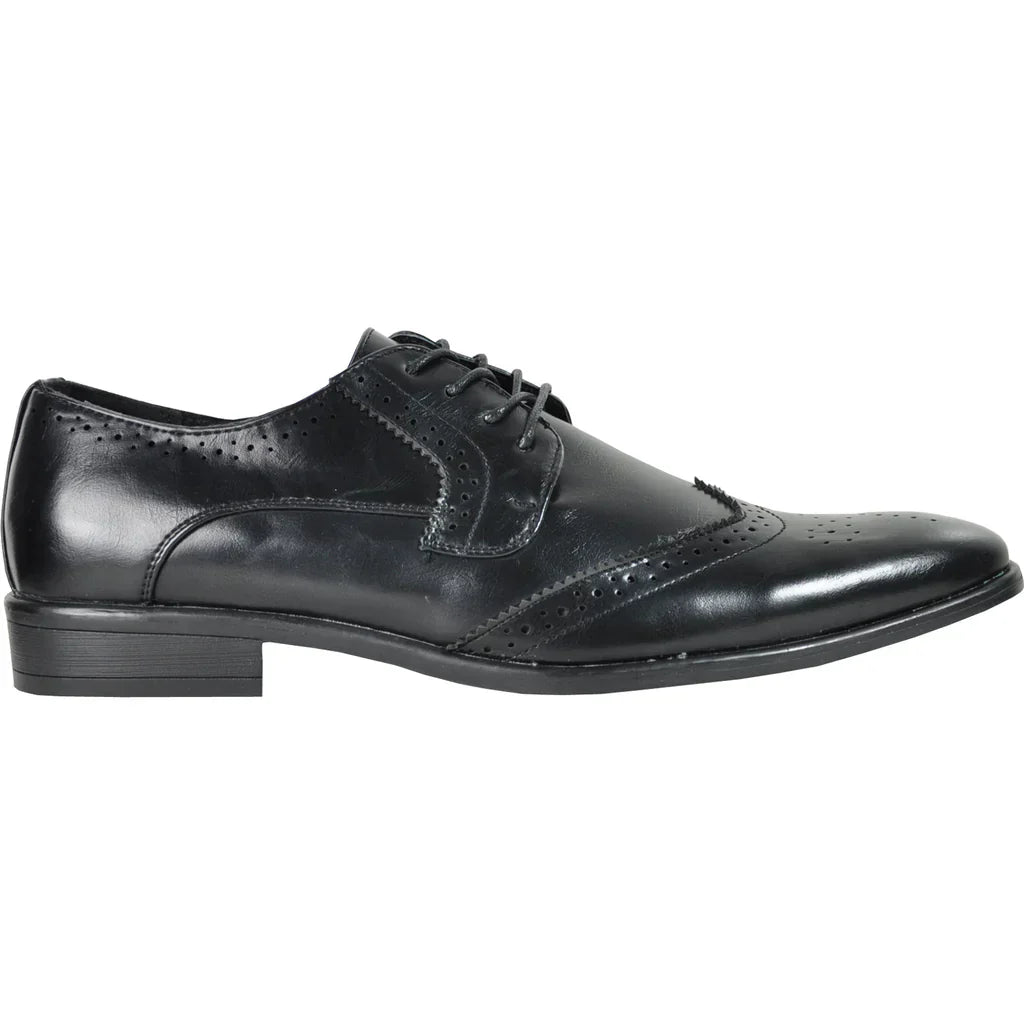 BRAVO Men Dress Shoe KING-2 Wingtip Oxford Shoe LuxuryLifeWay Online Store