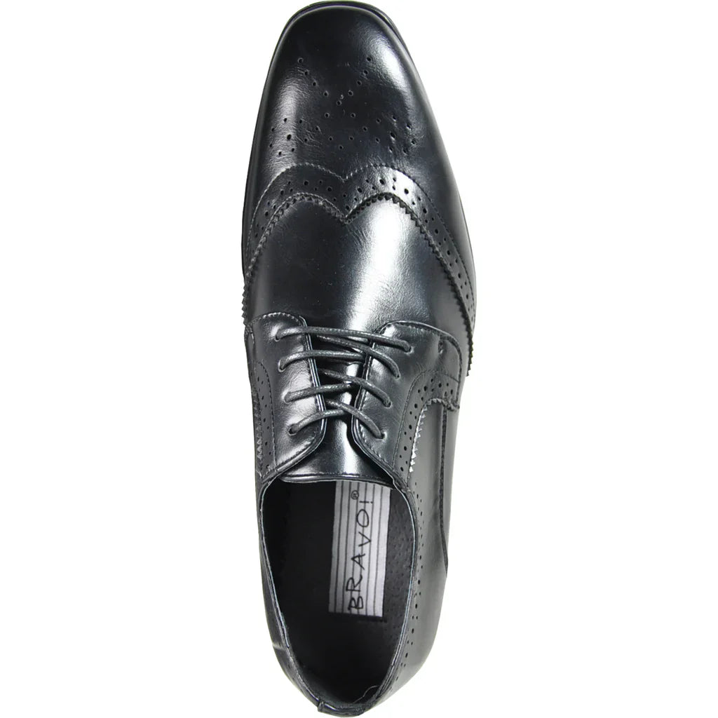 BRAVO Men Dress Shoe KING-2 Wingtip Oxford Shoe LuxuryLifeWay Online Store