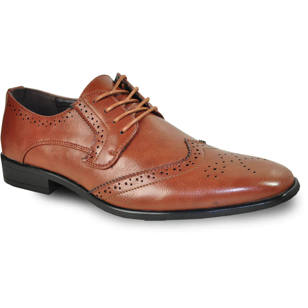 BRAVO Men Dress Shoe KING-2 Wingtip Oxford Shoe LuxuryLifeWay Online Store