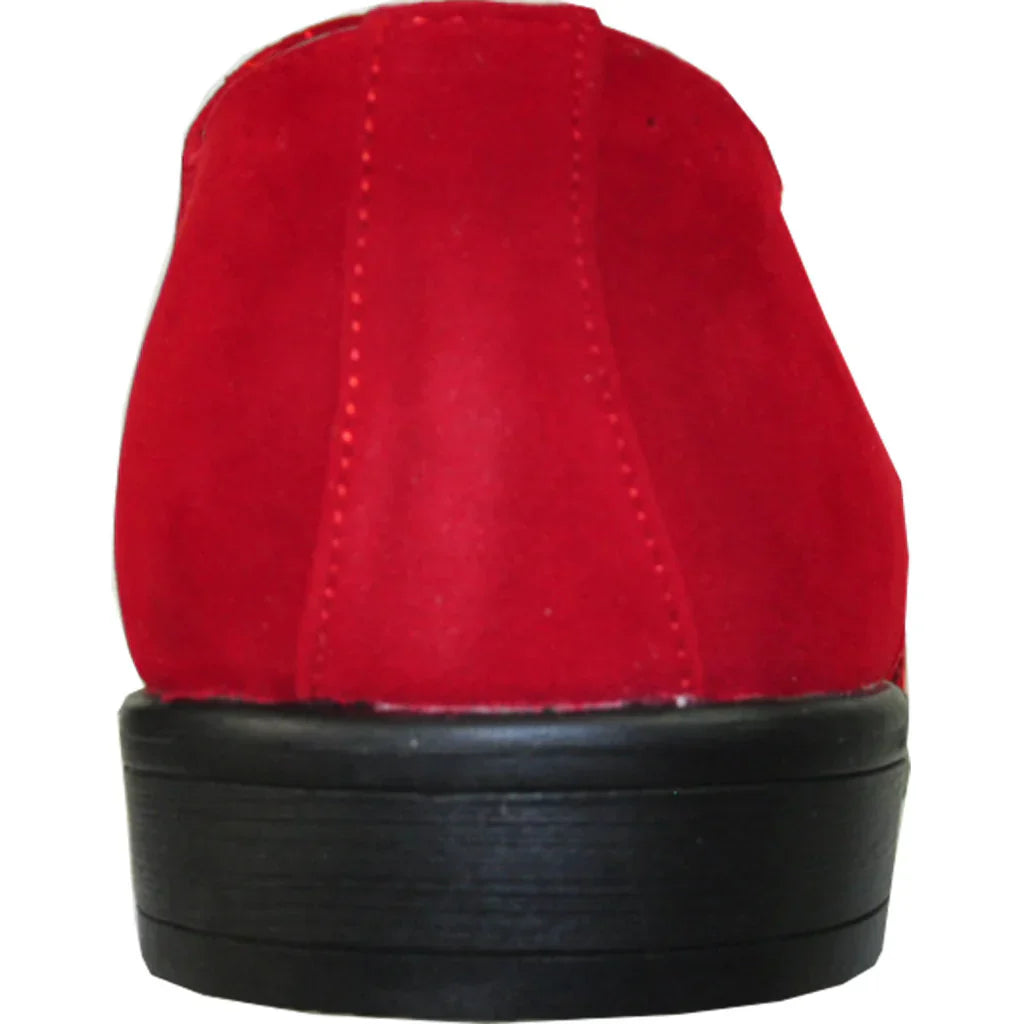 BRAVO Men Dress Shoe KING-3 Wingtip Oxford Shoe Red LuxuryLifeWay Online Store