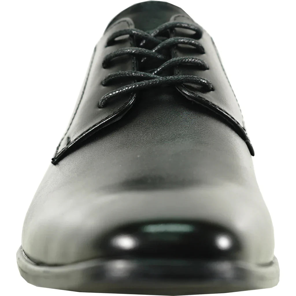 BRAVO Men Dress Shoe KING-7 Oxford Shoe BLACK - Medium and Wide Width LuxuryLifeWay Online Store