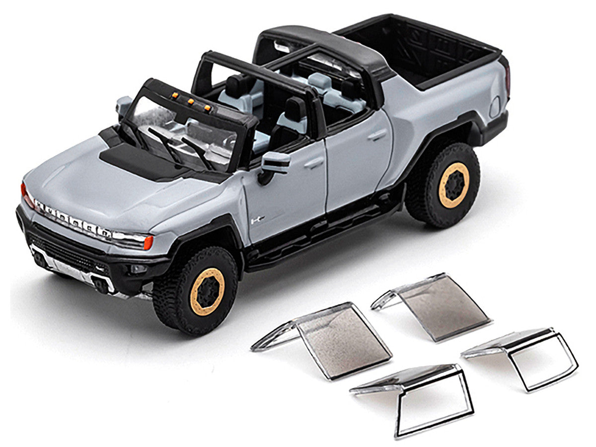 2022 GMC Hummer EV Pickup Truck Gray 1/64 Diecast Model Car by GCD LuxuryLifeWay Online Store