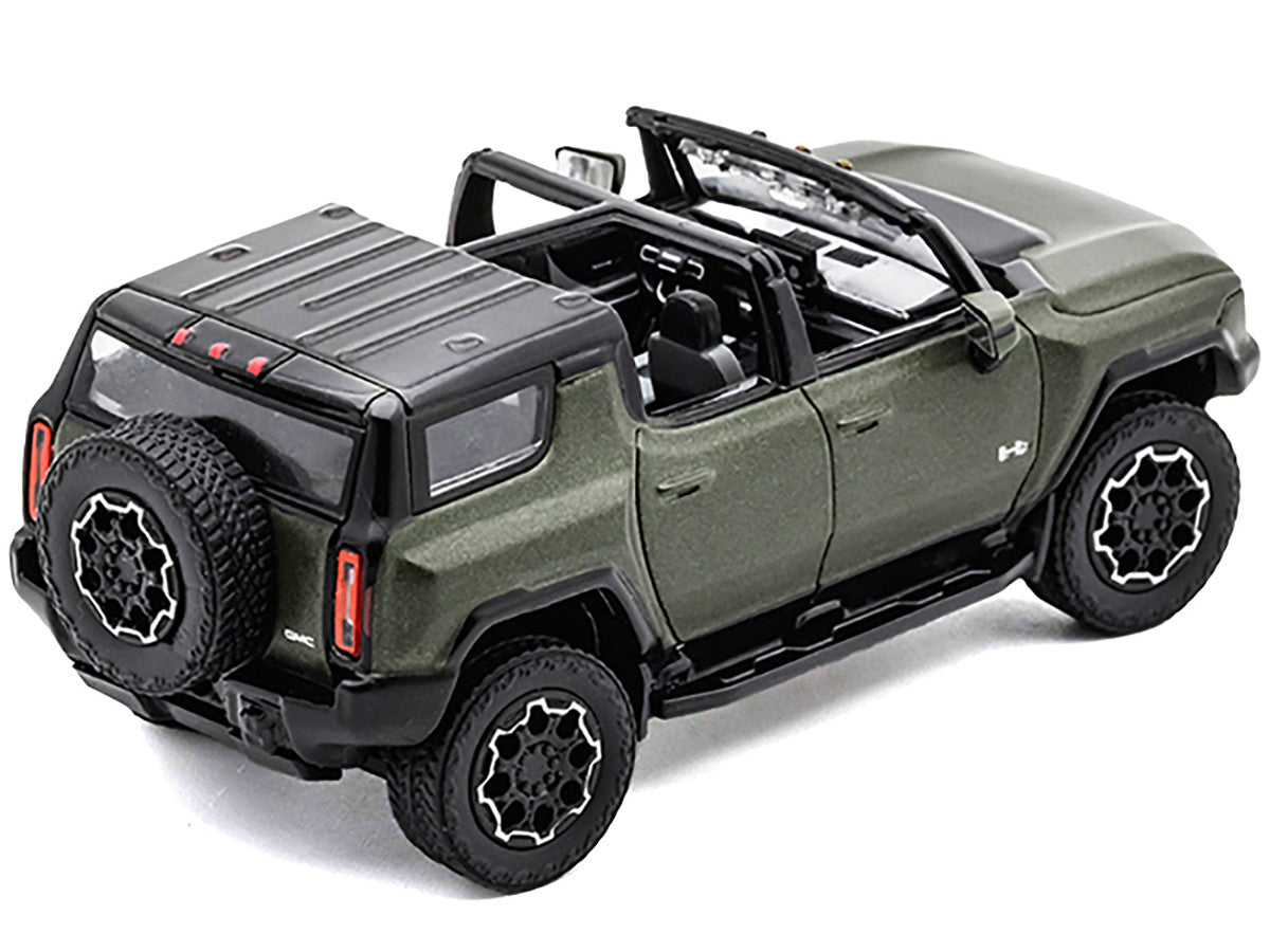 2023 GMC Hummer EV SUV Green Metallic with Black Top 1/64 Diecast Model Car by GCD LuxuryLifeWay Online Store