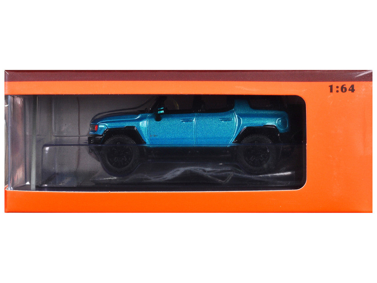 2023 GMC Hummer EV SUV Blue Metallic with Black Top 1/64 Diecast Model Car by GCD LuxuryLifeWay Online Store