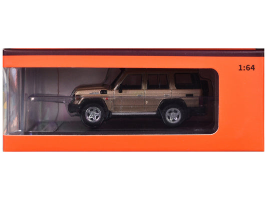 Toyota Land Cruiser (J76) Gold Metallic 1/64 Diecast Model Car by GCD LuxuryLifeWay Online Store