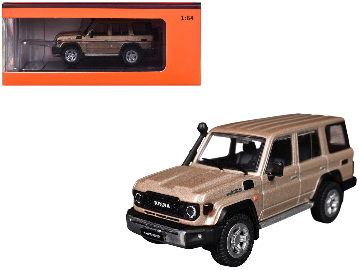 Toyota Land Cruiser (J76) Gold Metallic 1/64 Diecast Model Car by GCD LuxuryLifeWay Online Store