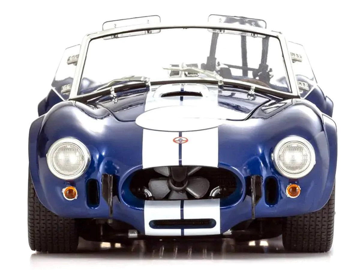 Shelby Cobra 427 S/C Blue with White Stripes and Race Graphics 1/18 Diecast Model Car by Kyosho LuxuryLifeWay Online Store