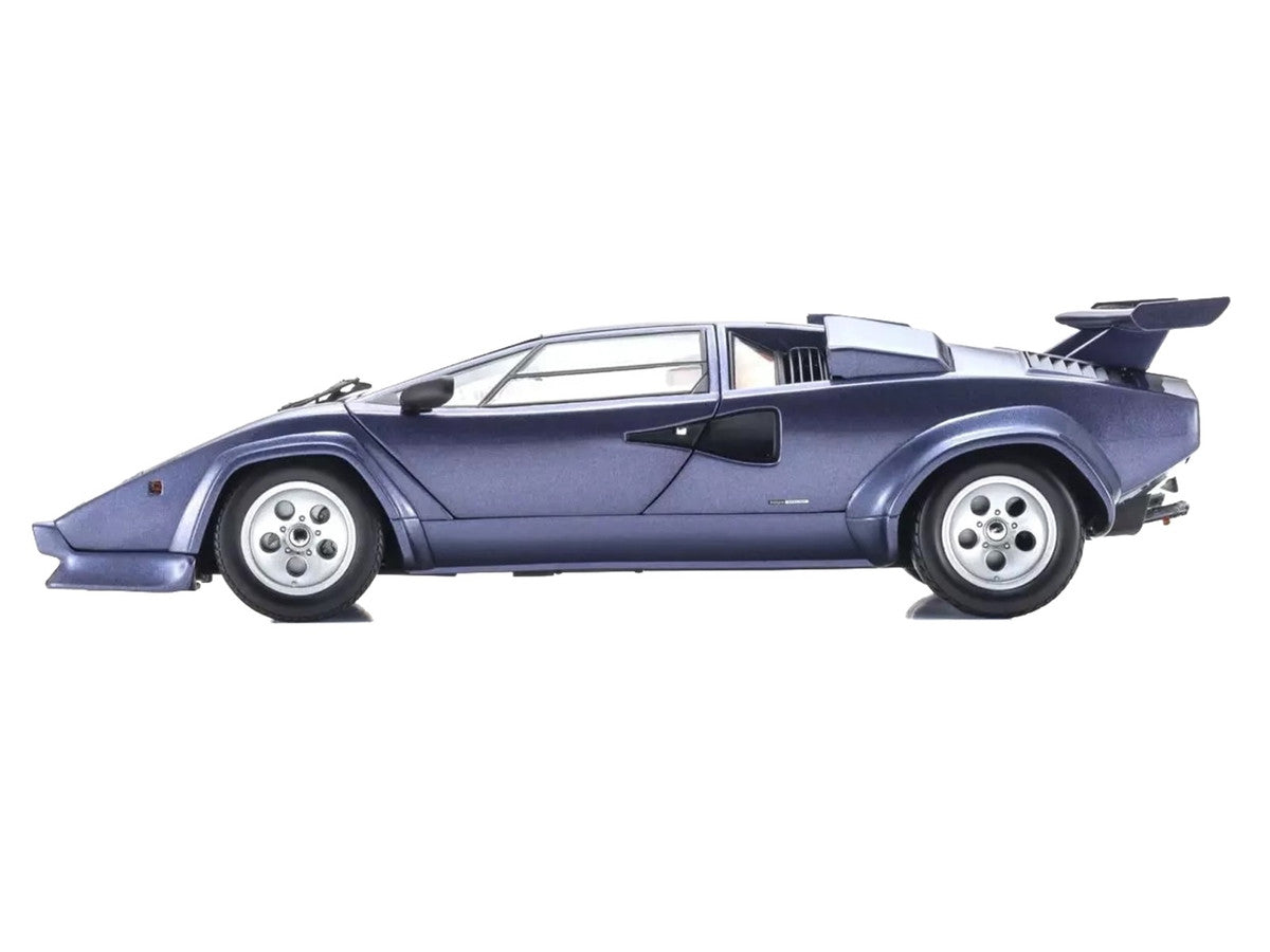 Lamborghini Countach LP 5000 Quattrovalvole Dark Blue Metallic 1/18 Diecast Model Car by Kyosho LuxuryLifeWay Online Store