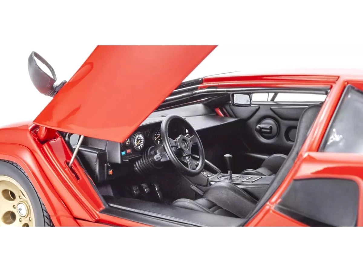 Lamborghini Countach LP 5000 Quattrovalvole Red with Gold Wheels 1/18 Diecast Model Car by Kyosho LuxuryLifeWay Online Store