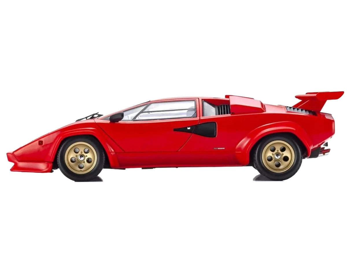 Lamborghini Countach LP 5000 Quattrovalvole Red with Gold Wheels 1/18 Diecast Model Car by Kyosho LuxuryLifeWay Online Store
