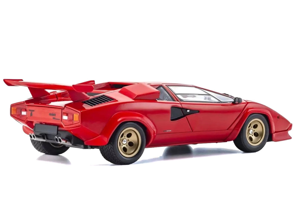 Lamborghini Countach LP 5000 Quattrovalvole Red with Gold Wheels 1/18 Diecast Model Car by Kyosho LuxuryLifeWay Online Store