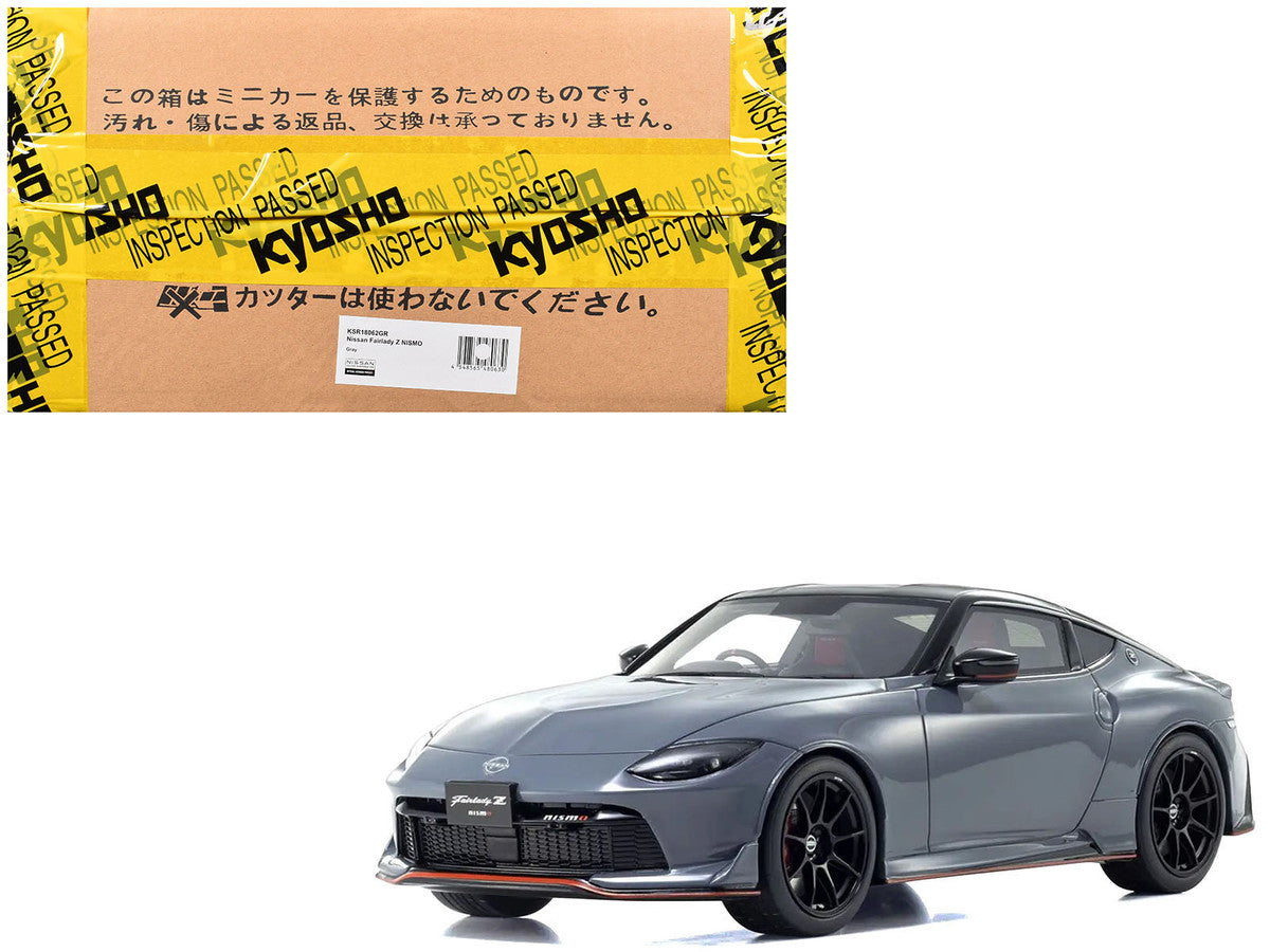 Nissan Fairlady Z NISMO RHD (Right Hand Drive) Gray with Black Top 1/18 Model Car by Kyosho LuxuryLifeWay Online Store
