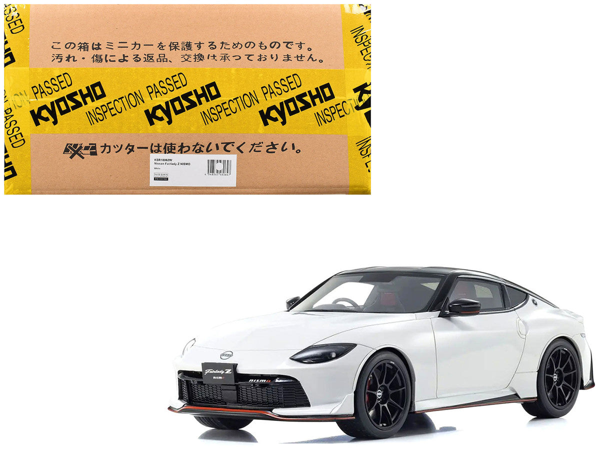 Nissan Fairlady Z NISMO RHD (Right Hand Drive) White with Black Top 1/18 Model Car by Kyosho LuxuryLifeWay Online Store
