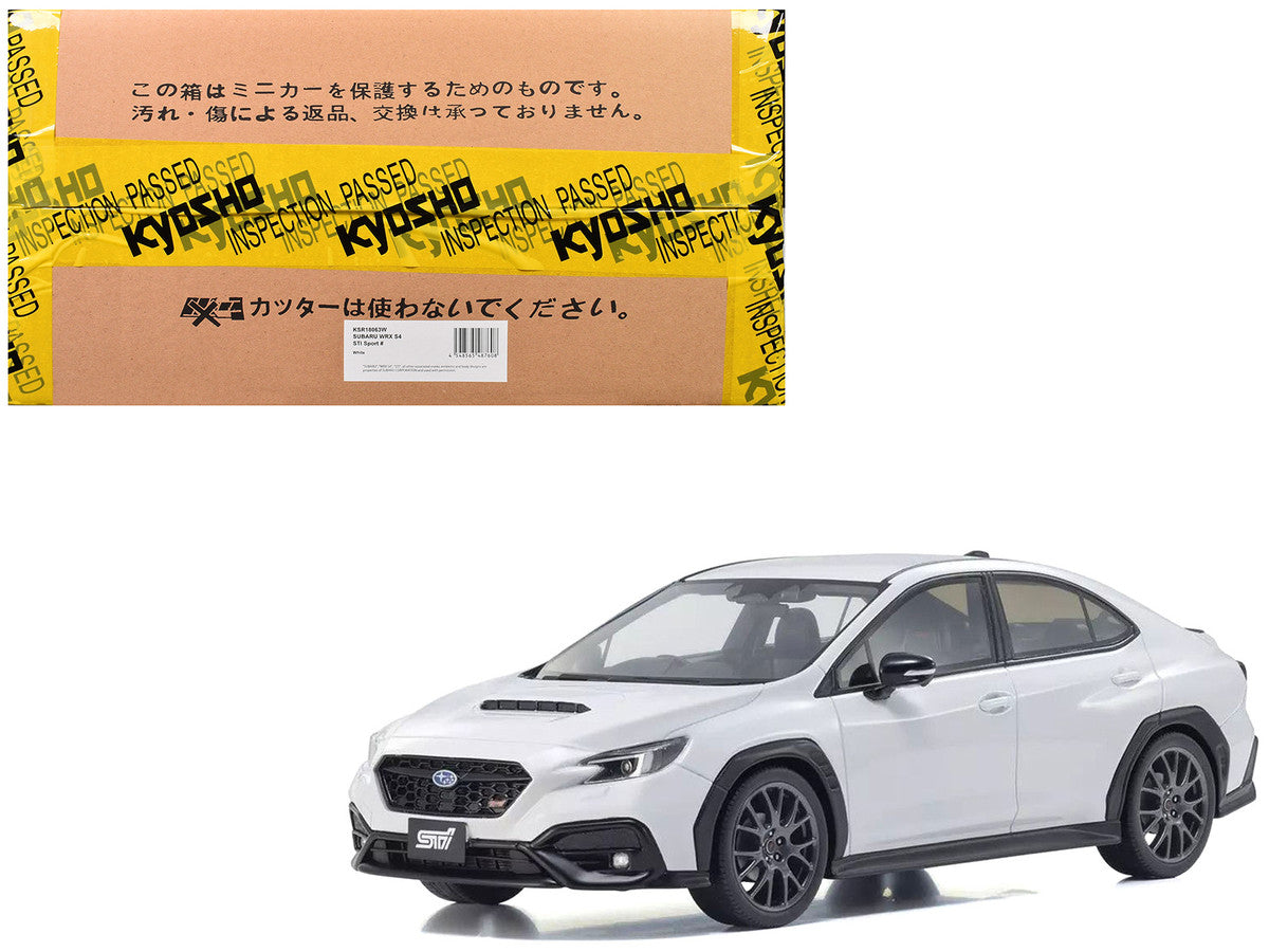 Subaru WRX S4 STI Sport# RHD (Right Hand Drive) White 1/18 Model Car by Kyosho LuxuryLifeWay Online Store
