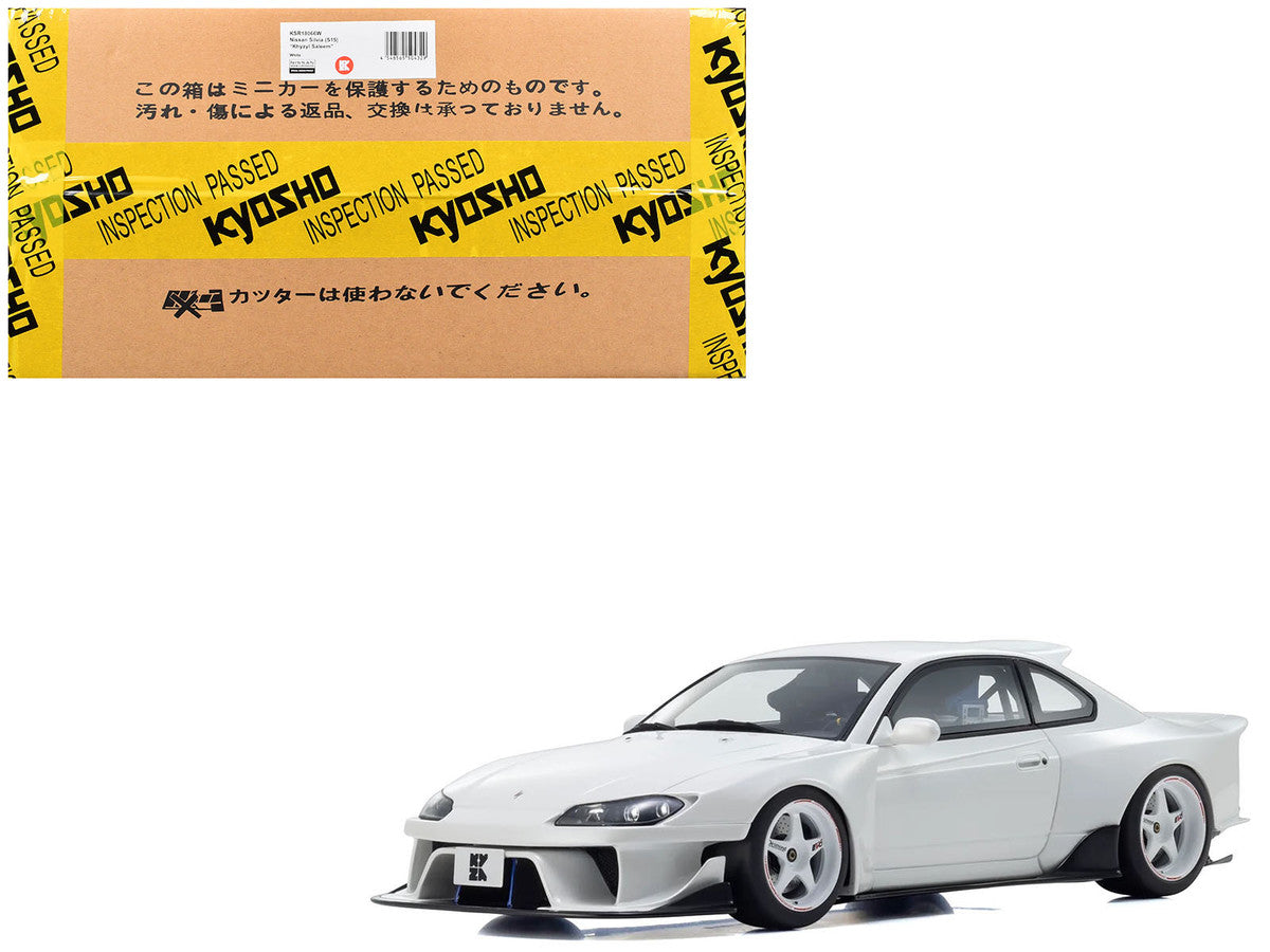 Nissan Silvia (S15) "Khyzyl Saleem" White 1/18 Model Car by Kyosho LuxuryLifeWay Online Store