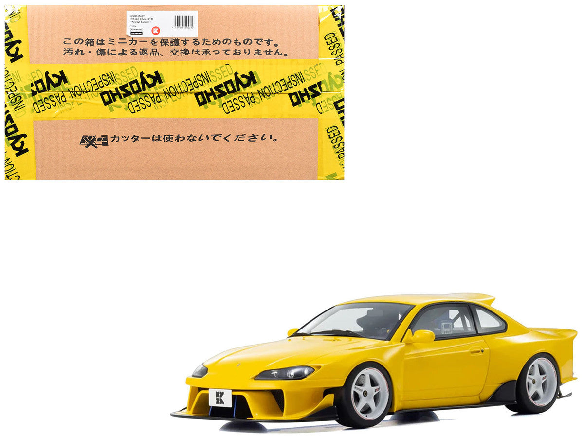 Nissan Silvia (S15) "Khyzyl Saleem" Yellow 1/18 Model Car by Kyosho LuxuryLifeWay Online Store