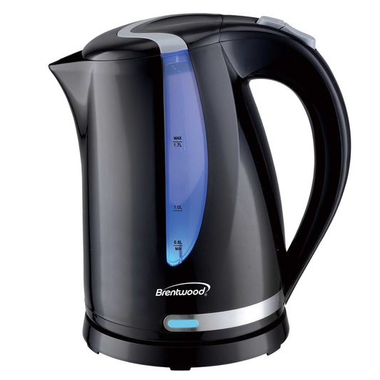Brentwood 1.7L 1100W 360 Cordless Electric Kettle in Black with Concealed Stainless Steel Heating Element LuxuryLifeWay Online Store