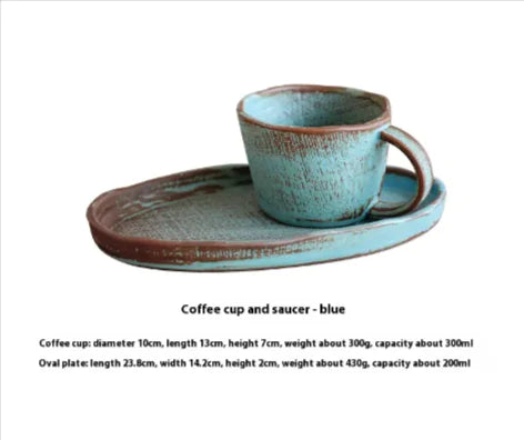 Handcrafted Japanese Pottery Clay Coffee Set