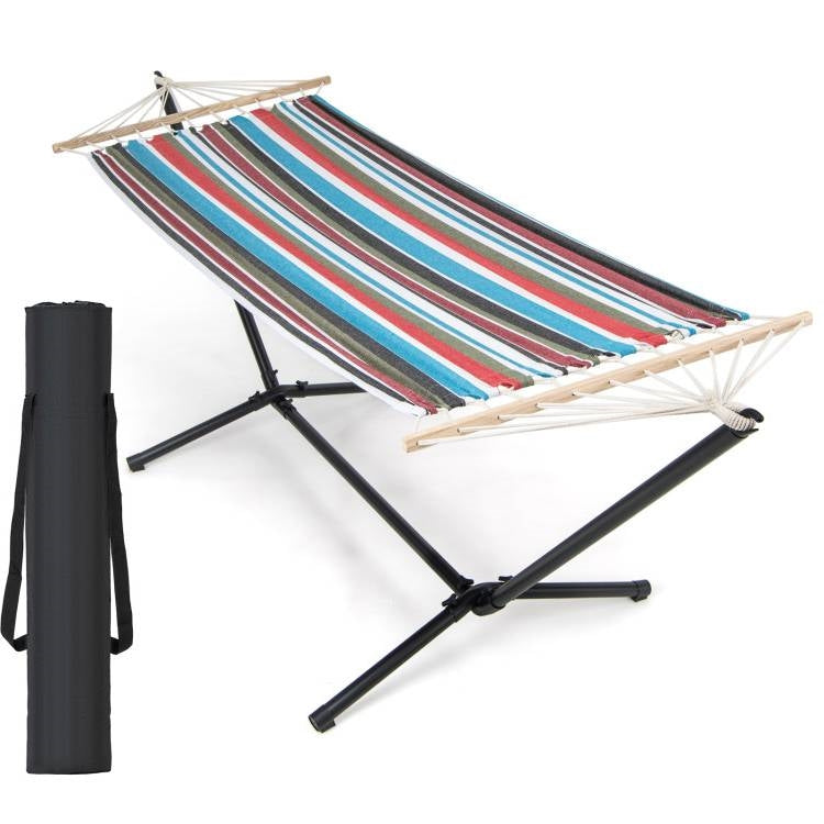 Portable Poly-Cotton Hammock with Stand and Carrying Case LuxuryLifeWay Online Store