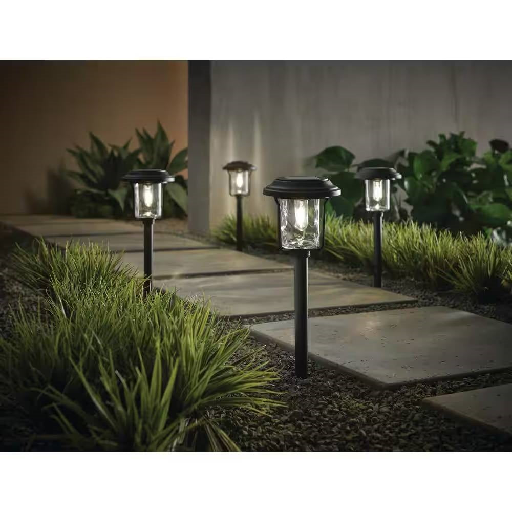4 Pack - Solar LED Light Set - Outdoor Path Lighting in Black LuxuryLifeWay Online Store