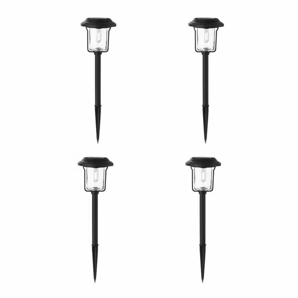 4 Pack - Solar LED Light Set - Outdoor Path Lighting in Black LuxuryLifeWay Online Store