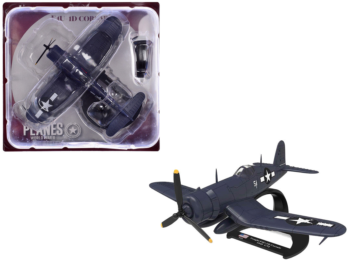 Vought F4U-1D Corsair Fighter Aircraft "Robert Wade VMF-323 Death Rattlers Yontan Airfield Okinawa" (1945) United States Marine Corps "Planes of World War II" Series 1/72 Diecast Model Airplane by Luppa LuxuryLifeWay Online Store