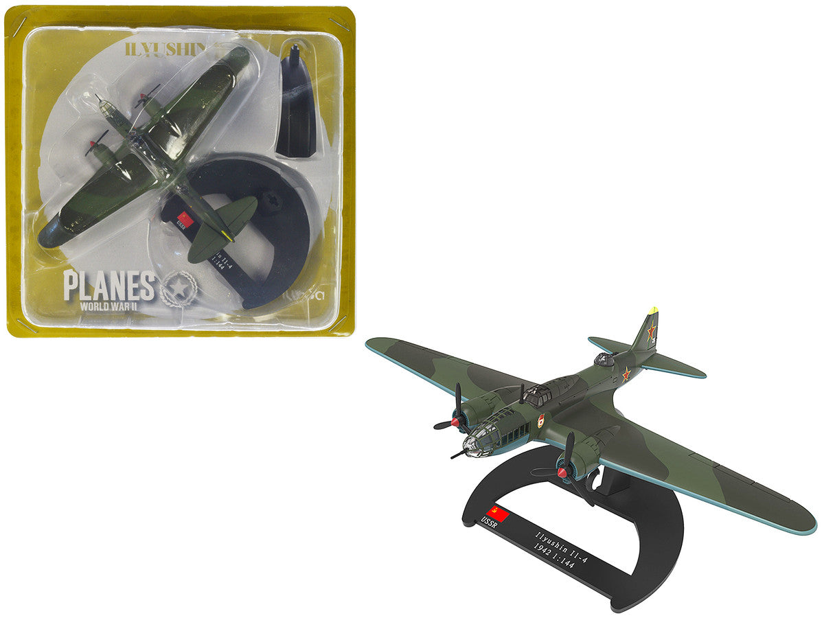 Ilyushin IL-4 Bomber Aircraft "Soviet Baltic Fleet Guards Regiment" (1942) "Planes of World War II" Series 1/144 Diecast Model Airplane by Luppa LuxuryLifeWay Online Store