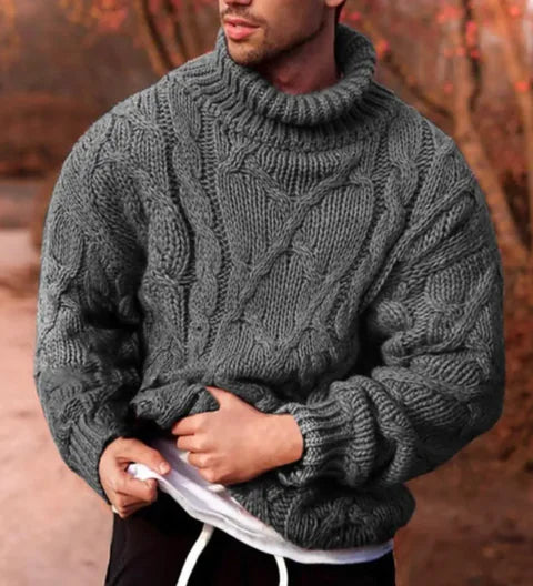 Cozy Turtleneck Knit Jacket Sweater