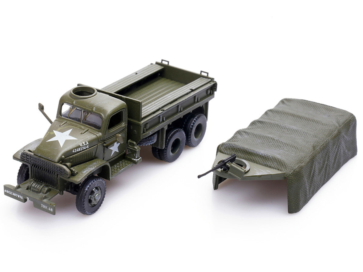 GMC CCKW 353 Truck With Mounted Gun Olive Drab "4148174-S" US Army World War II 1/72 Diecast Model by Legion LuxuryLifeWay Online Store