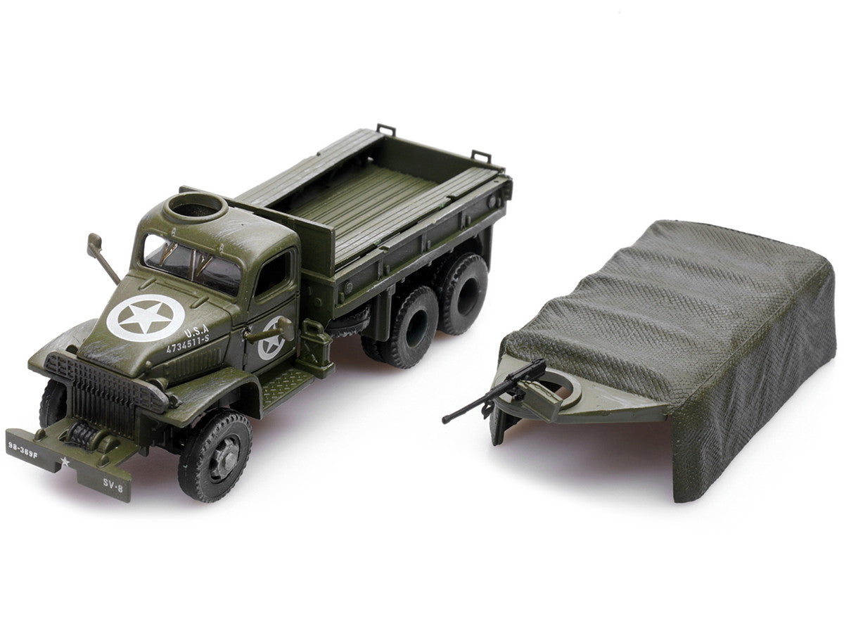 GMC CCKW 353 Truck With Mounted Gun Olive Drab "4734511-S" US Army World War II 1/72 Diecast Model by Legion LuxuryLifeWay Online Store