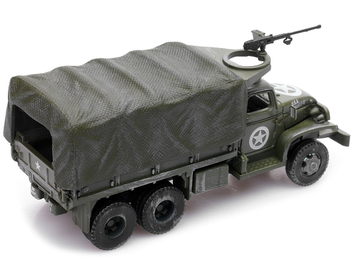 GMC CCKW 353 Truck With Mounted Gun Olive Drab "4734511-S" US Army World War II 1/72 Diecast Model by Legion LuxuryLifeWay Online Store