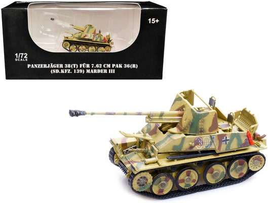 Sd.Kfz.139 Panzerjager 38(t) Fur 7.62cm PaK 36(R) Marder III Tank Destroyer #301 "Germany - World War II" 1/72 Diecast Model by Legion LuxuryLifeWay Online Store