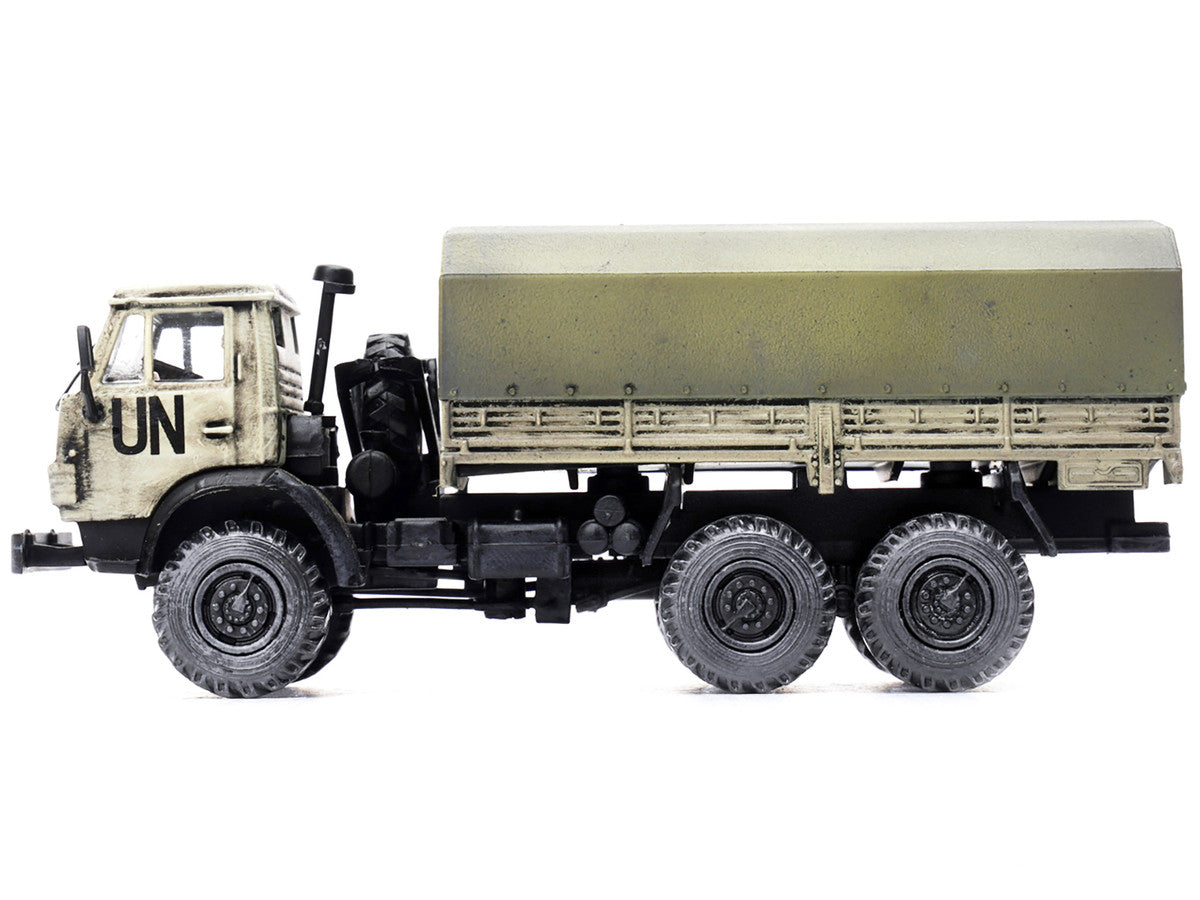 Kamaz 4310 Transport Truck Beige (Weathered) "United Nations" 1/72 Diecast Model by Legion LuxuryLifeWay Online Store