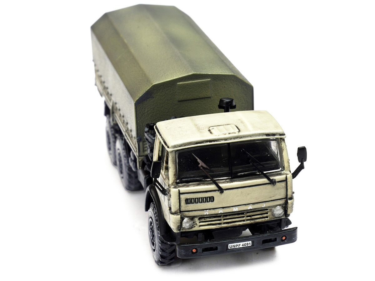 Kamaz 4310 Transport Truck Beige (Weathered) "United Nations" 1/72 Diecast Model by Legion LuxuryLifeWay Online Store