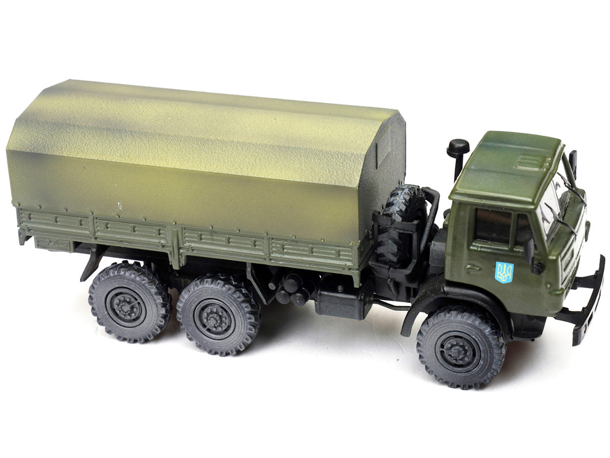 Kamaz 4310 Transport Truck Green (Weathered) "Ukrainian Ground Forces" 1/72 Diecast Model by Legion LuxuryLifeWay Online Store