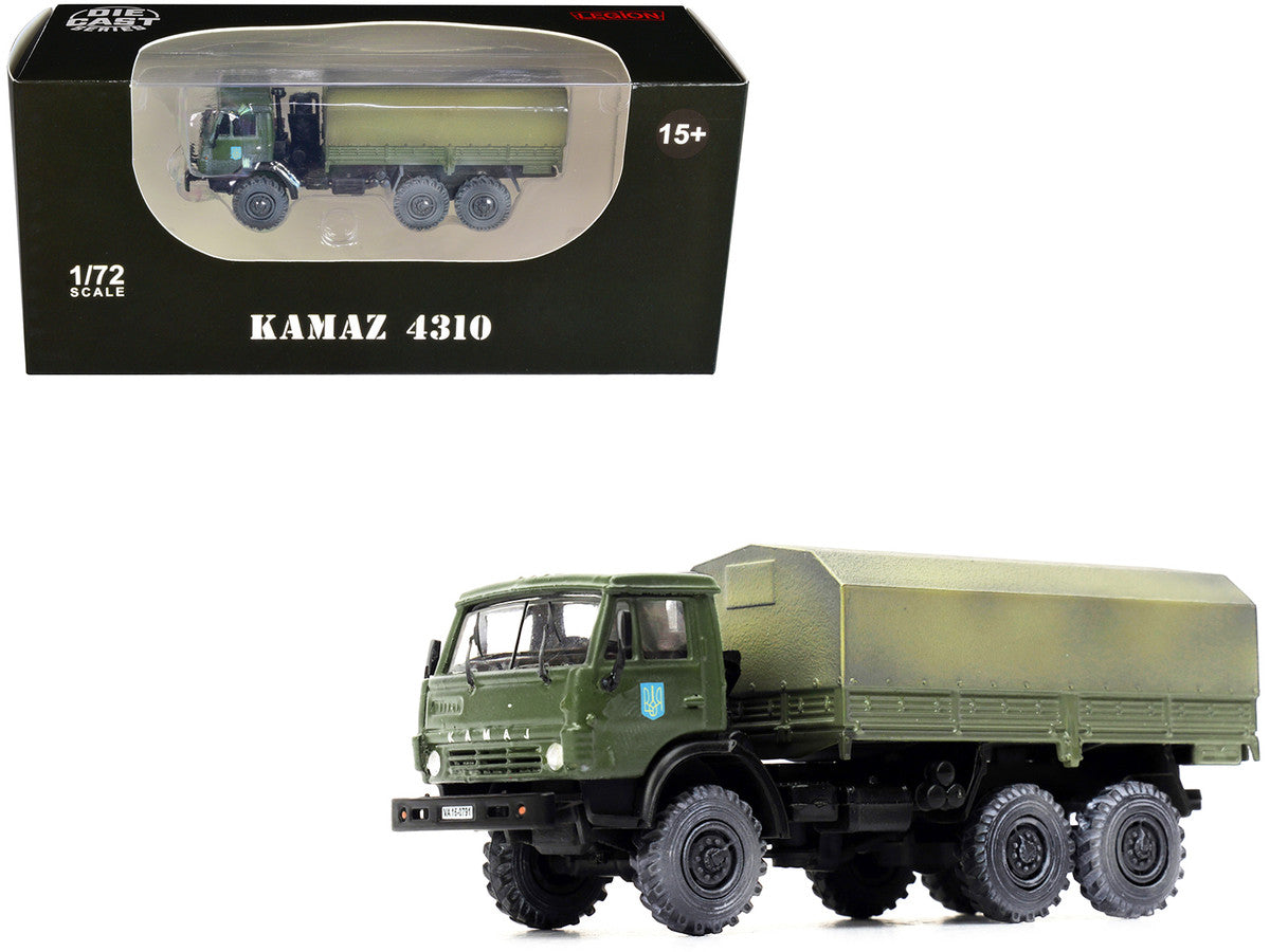 Kamaz 4310 Transport Truck Green (Weathered) "Ukrainian Ground Forces" 1/72 Diecast Model by Legion LuxuryLifeWay Online Store