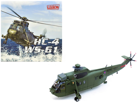 Westland Sea King HC.4 Helicopter "Green Livery 848 Naval Air Squadron Commando Helicopter Force Royal Naval Air Station Yeovilton Somerset" (2009) British Royal Navy 1/72 Diecast Model by Legion LuxuryLifeWay Online Store