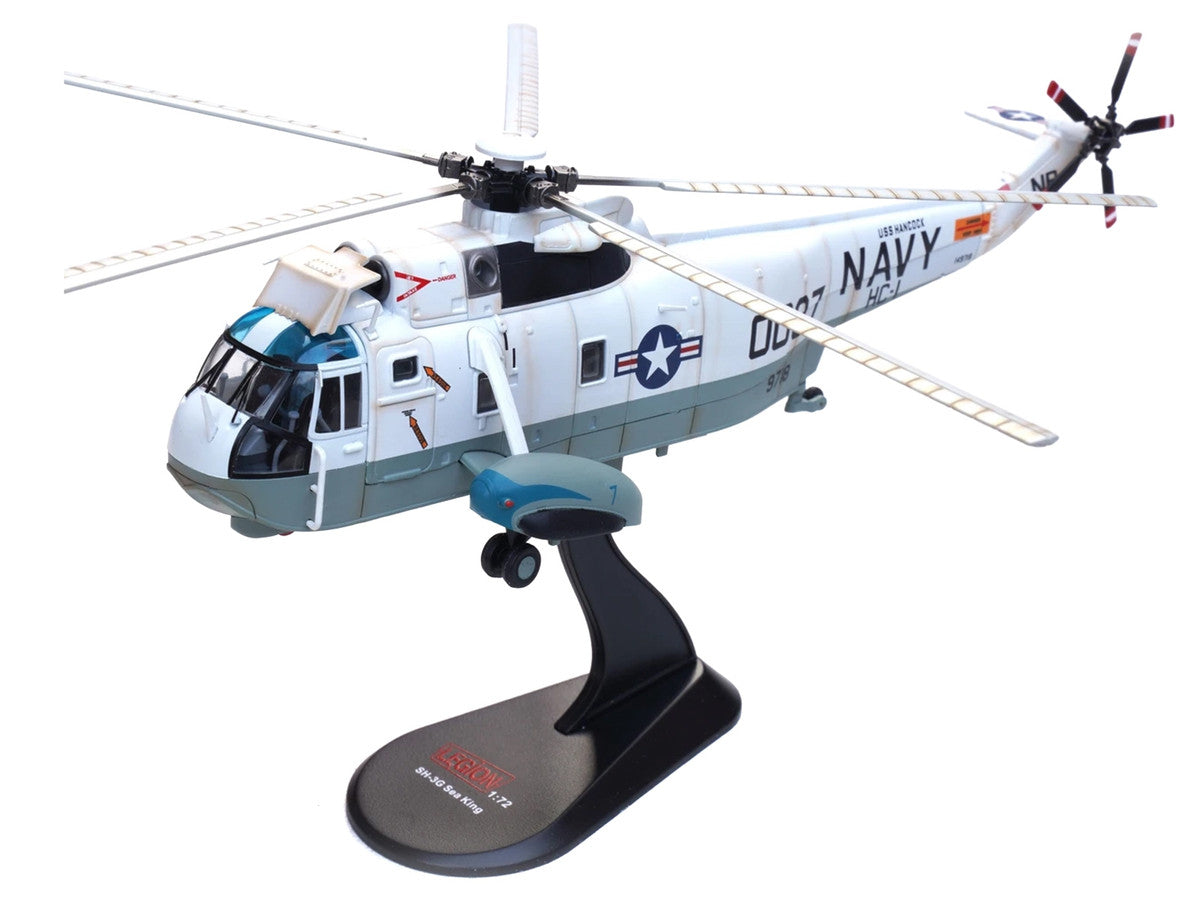 Sikorsky SH-3G Sea King Helicopter "149718-NF 0037 Helicopter Combat Support Squadron 1 (HC-1) Fleet Angels USS Hancock (CVA-19)" (1970s) United States Navy 1/72 Diecast Model by Legion LuxuryLifeWay Online Store