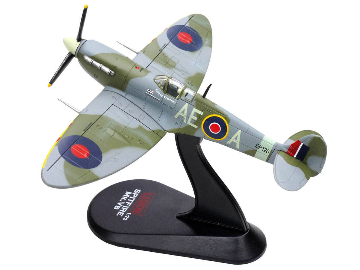 Supermarine Spitfire Mk Vb Fighter Aircraft "EP120 Flight Lieutenant James 'Jeff' Northcott No. 402 City of Winnipeg Squadron" (1943-1944) Royal Canadian Air Force 1/72 Diecast Model by Legion LuxuryLifeWay Online Store