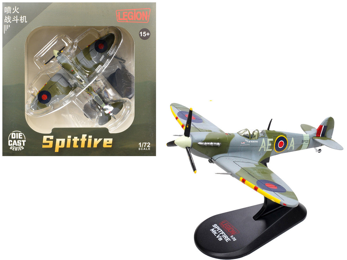 Supermarine Spitfire Mk Vb Fighter Aircraft "EP120 Flight Lieutenant James 'Jeff' Northcott No. 402 City of Winnipeg Squadron" (1943-1944) Royal Canadian Air Force 1/72 Diecast Model by Legion LuxuryLifeWay Online Store