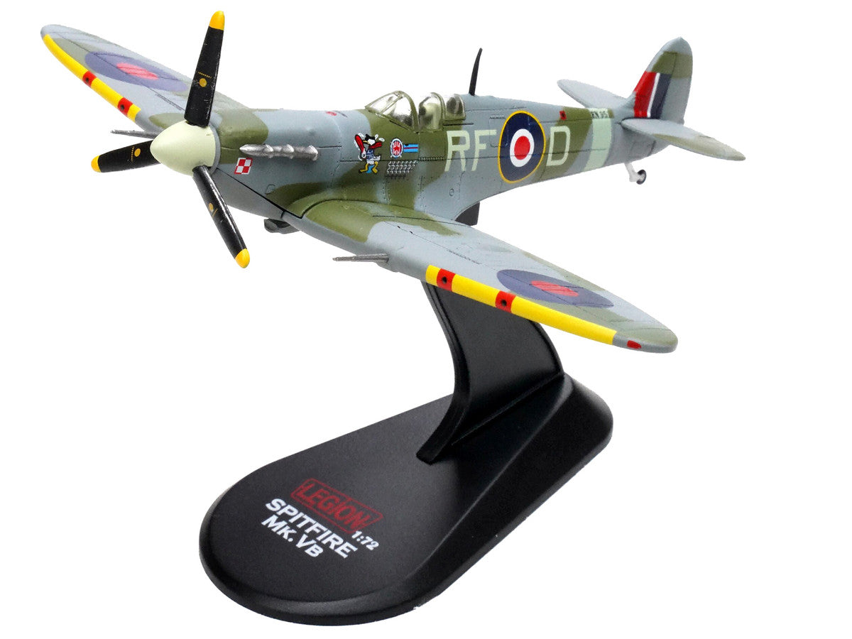 Supermarine Spitfire Mk Vb Fighter Aircraft "EN951 Ace Jan Zumbach No. 303 Polish Kosciuszko Squadron" (1943) Royal Air Force 1/72 Diecast Model by Legion LuxuryLifeWay Online Store