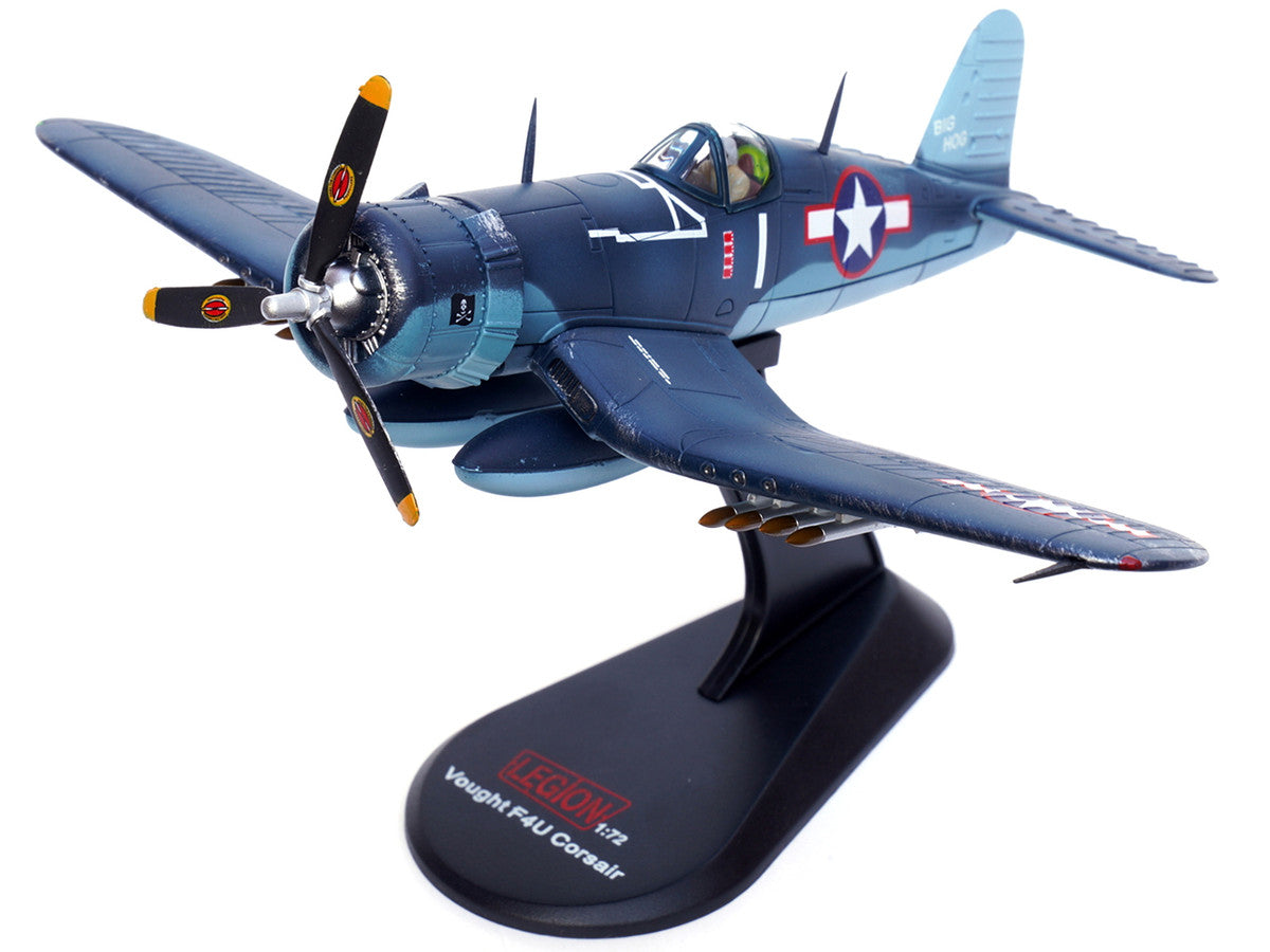 Vought F4U-1A Corsair Fighter Plane "Big Hog" VF-17 "Jolly Rogers" Captain Tommy Blackburn US Navy (1943) 1/72 Diecast Airplane Model by Legion LuxuryLifeWay Online Store