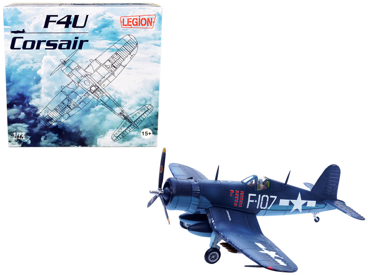 Vought F4U-1D Corsair Fighter Plane "1st Lt. Phillip DeLong Marine Fighter Squadron (VMF-224)" (1945) 1/72 Diecast Airplane Model by Legion LuxuryLifeWay Online Store