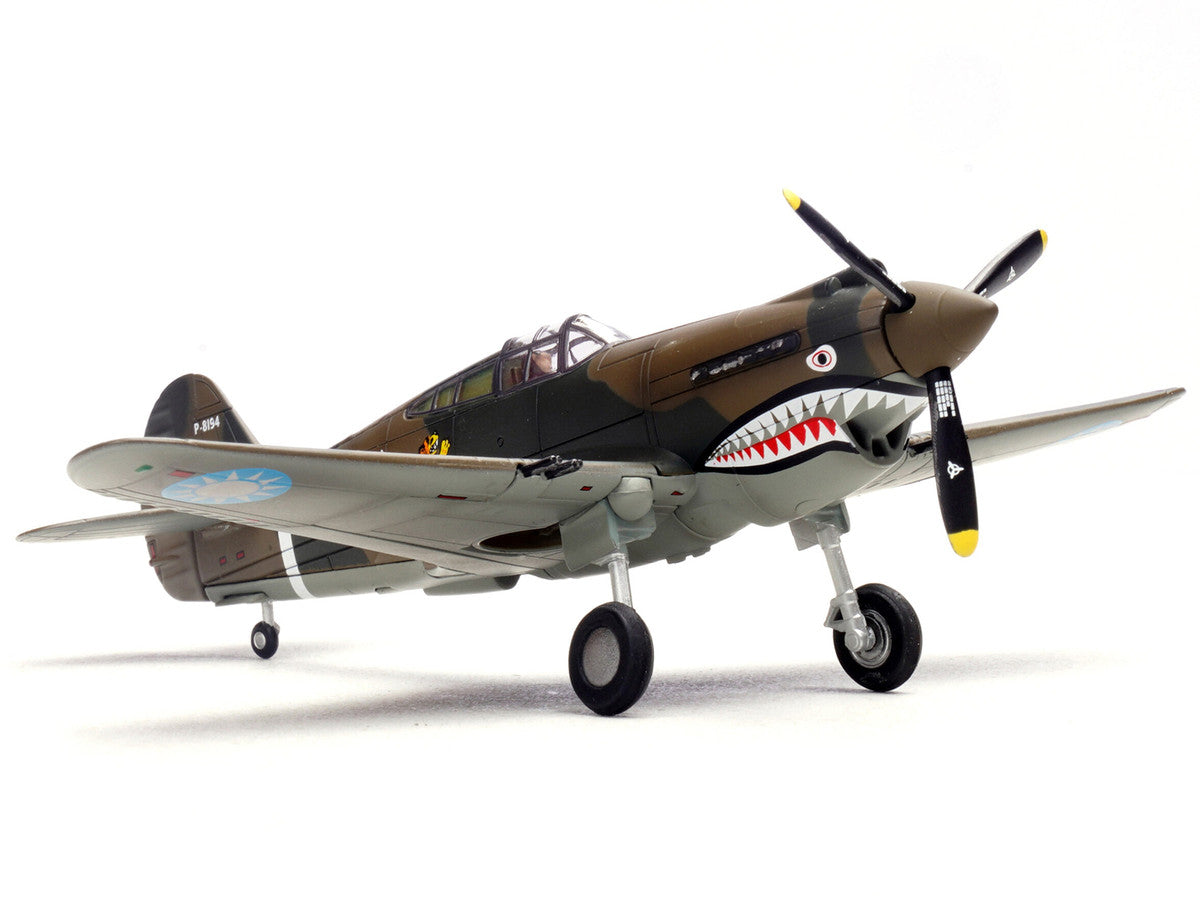 Curtiss P-40B/C Warhawk Fighter Aircraft "White 7 1st Squadron Flying Tigers Chinese Air Force" (1942) 1st American Volunteer Group 1/72 Diecast Model Airplane by Legion LuxuryLifeWay Online Store