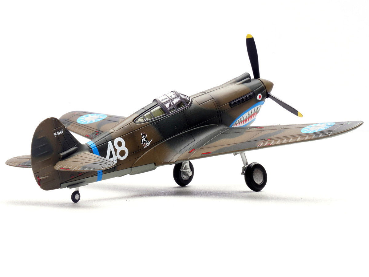 Curtiss P-40B/C Warhawk Fighter Aircraft "White 48 David Lee 'Tex' Hill 2nd Squadron Panda Bears Chinese Air Force Burma" (1942) 1st American Volunteer Group 1/72 Diecast Model Airplane by Legion LuxuryLifeWay Online Store