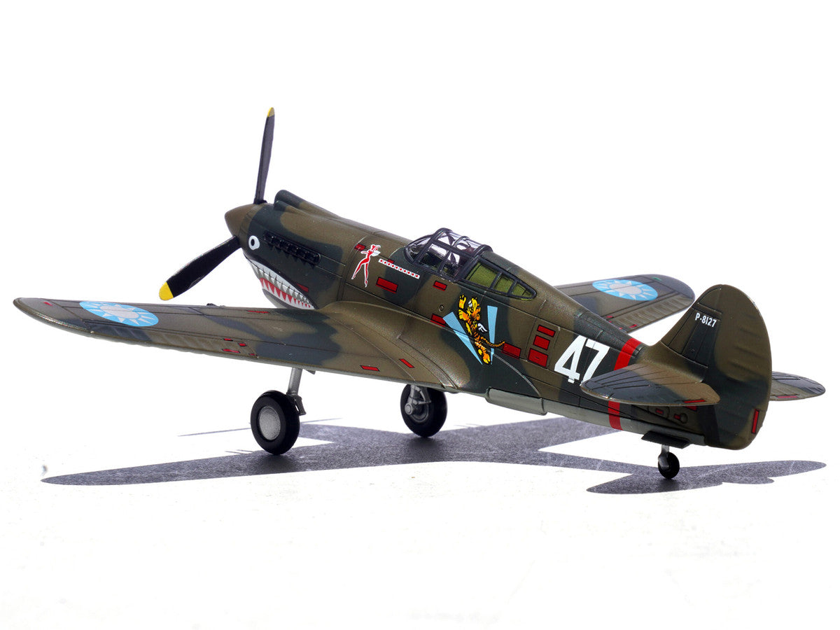 Curtiss P-40B/C Warhawk Fighter Aircraft "White 47 Robert T. Smith 3rd Squadron Hell's Angels Chinese Air Force Burma" (1942) 1st American Volunteer Group 1/72 Diecast Model Airplane by Legion LuxuryLifeWay Online Store