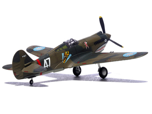 Curtiss P-40B/C Warhawk Fighter Aircraft "White 47 Robert T. Smith 3rd Squadron Hell's Angels Chinese Air Force Burma" (1942) 1st American Volunteer Group 1/72 Diecast Model Airplane by Legion LuxuryLifeWay Online Store