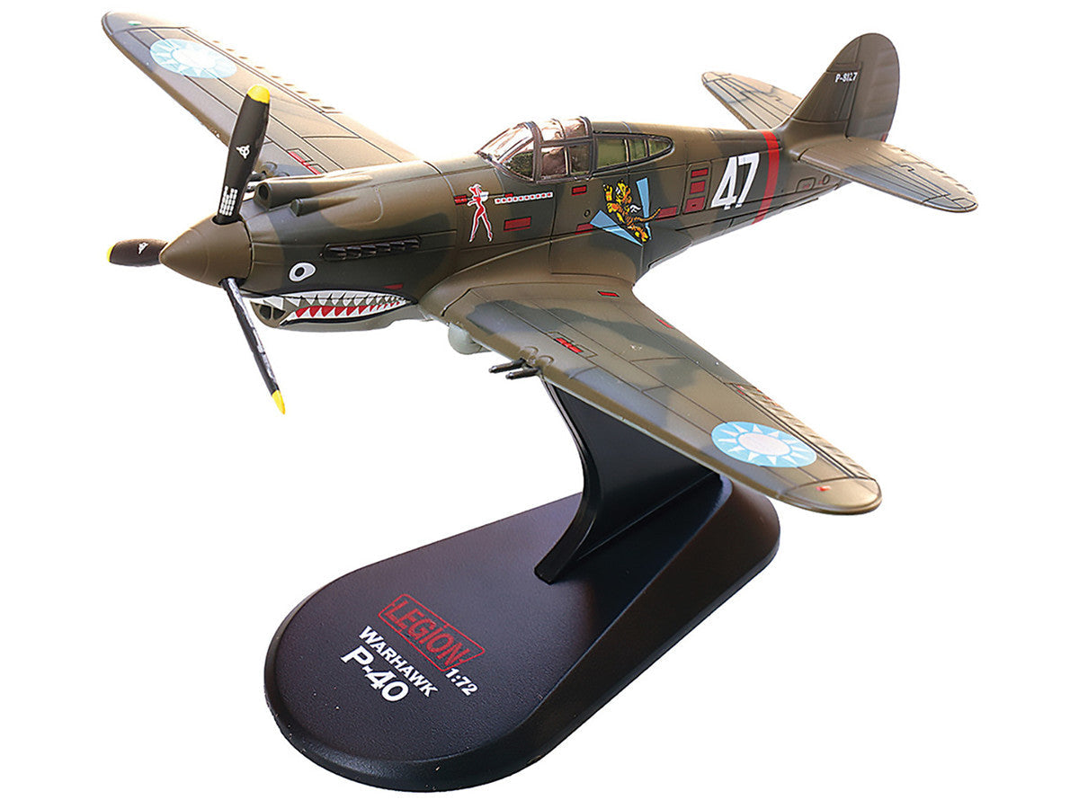 Curtiss P-40B/C Warhawk Fighter Aircraft "White 47 Robert T. Smith 3rd Squadron Hell's Angels Chinese Air Force Burma" (1942) 1st American Volunteer Group 1/72 Diecast Model Airplane by Legion LuxuryLifeWay Online Store
