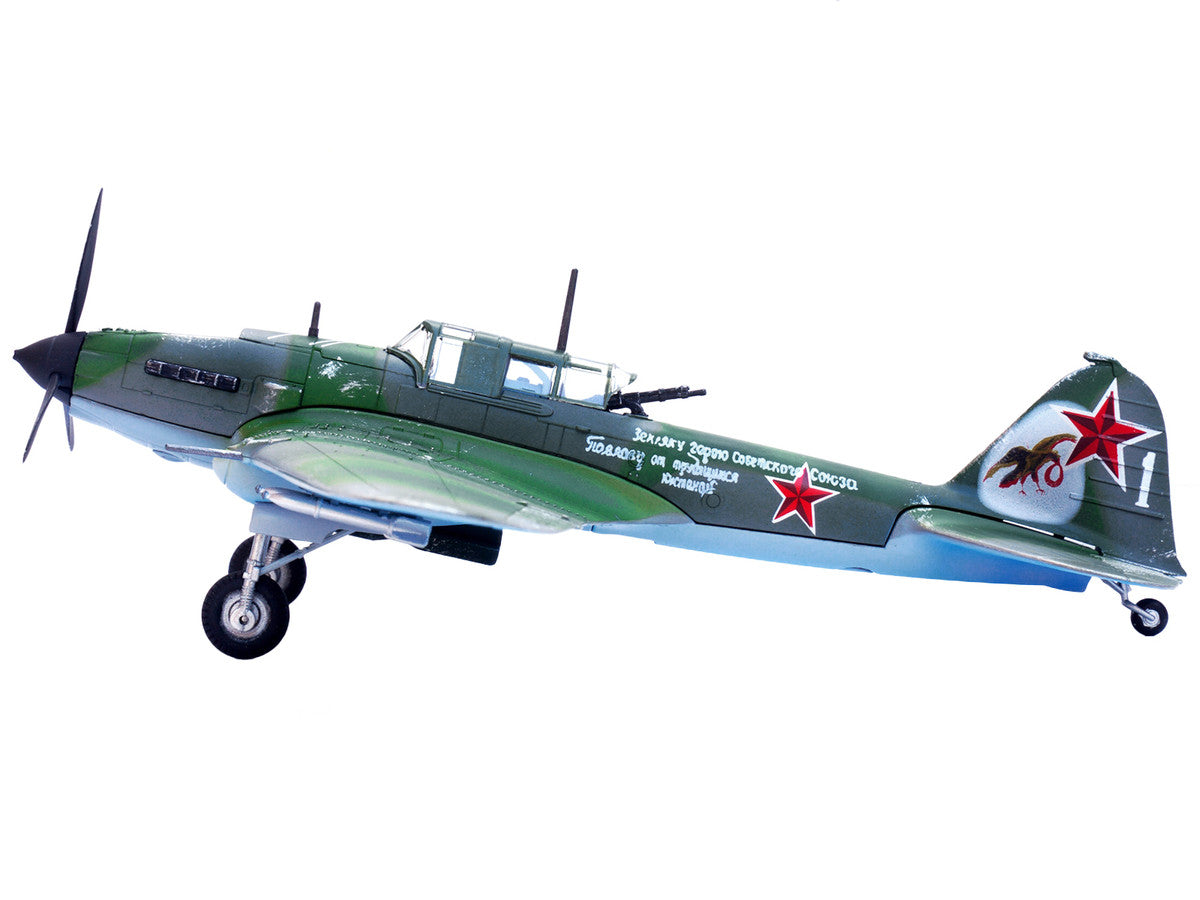 Ilyushin IL-2M3 Sturmovik Aircraft Green Camouflage "Double Hero of the Soviet Union Ivan Pavlov" Soviet Air Force 1/72 Diecast Model Airplane by Legion LuxuryLifeWay Online Store